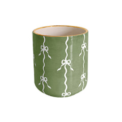Bow Stripe Vase with 22K Gold Accent - Aware House