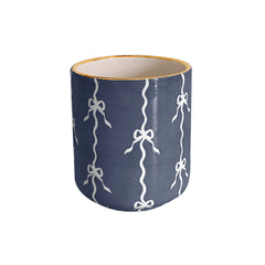 Bow Stripe Vase with 22K Gold Accent - Aware House
