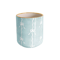 Bow Stripe Vase with 22K Gold Accent - Aware House