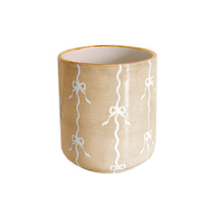 Bow Stripe Vase with 22K Gold Accent - Aware House