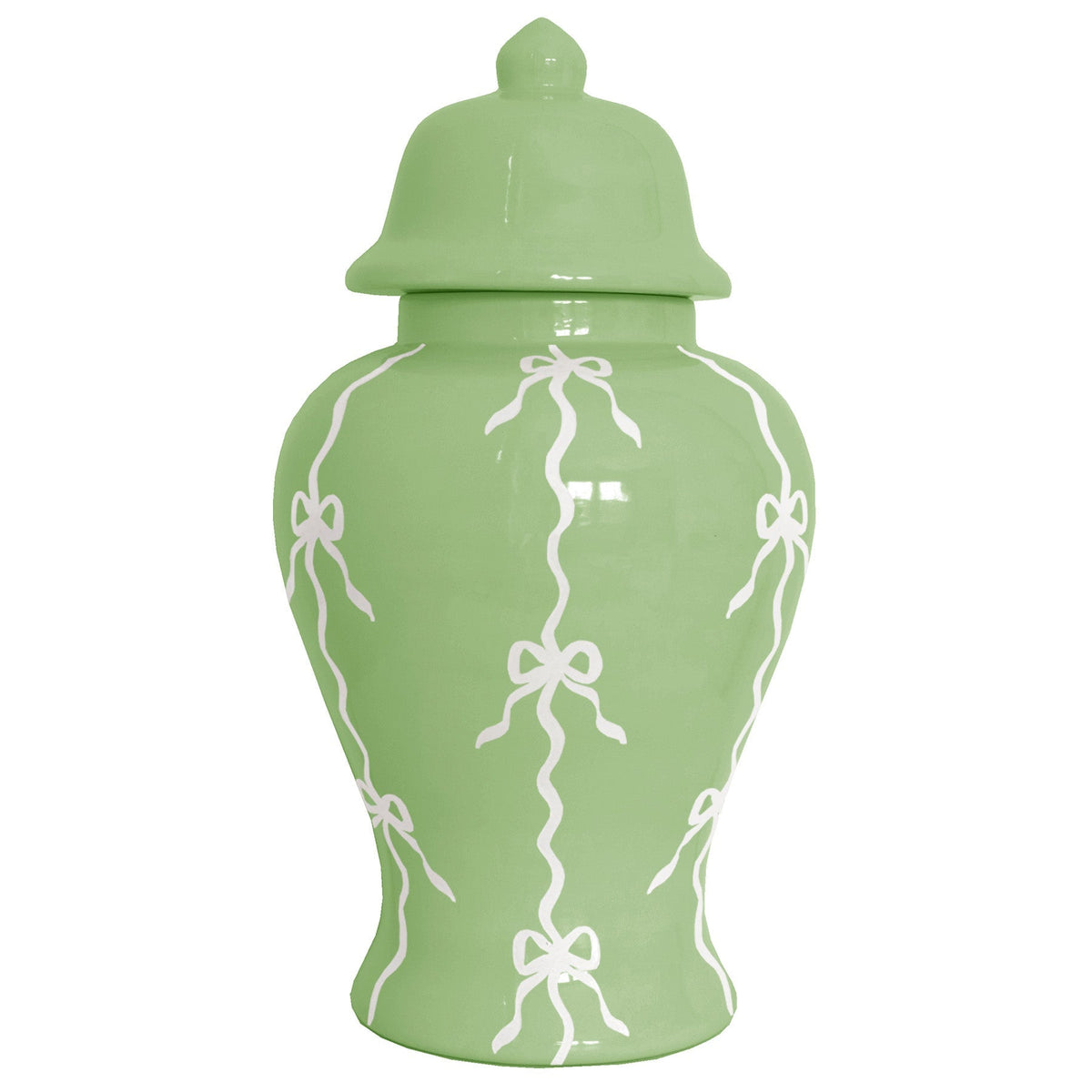 Bow Stripe Ginger Jars in Cabbage Patch Green-zoom-2