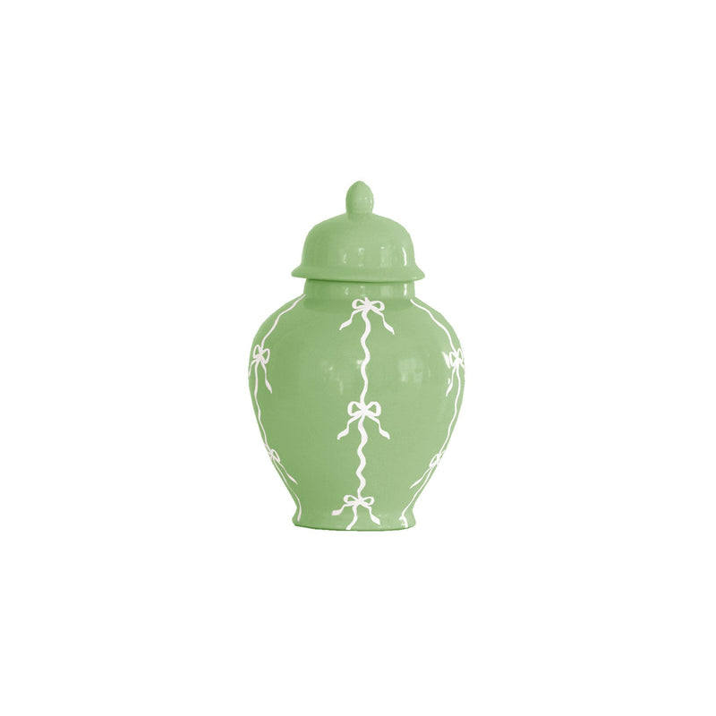 Bow Stripe Ginger Jars in Cabbage Patch Green-zoom-