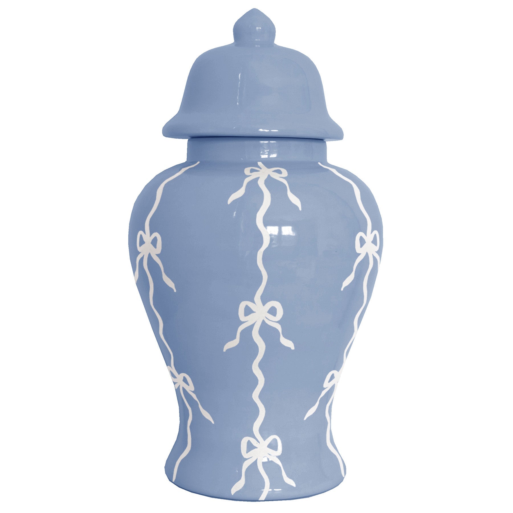 Bow Stripe Ginger Jars in French Blue-zoom-2