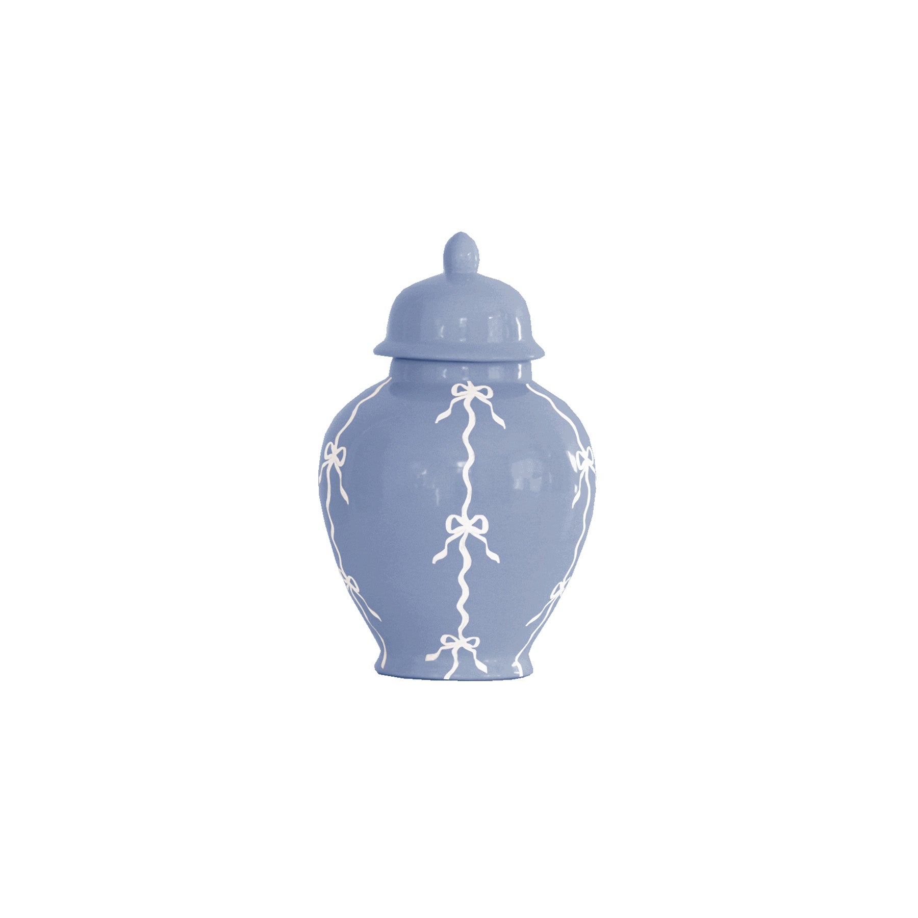 Bow Stripe Ginger Jars in French Blue-zoom-3