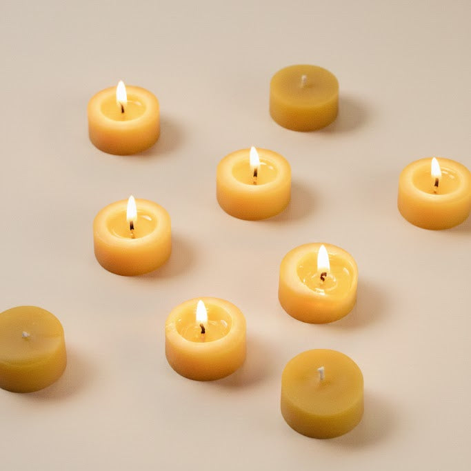 Pure Beeswax Tea Light Candles-1