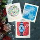 Blue Nutcracker, Ornament Ball, Blue Snowflakes | Bundle of 3 Swedish Dishcloths