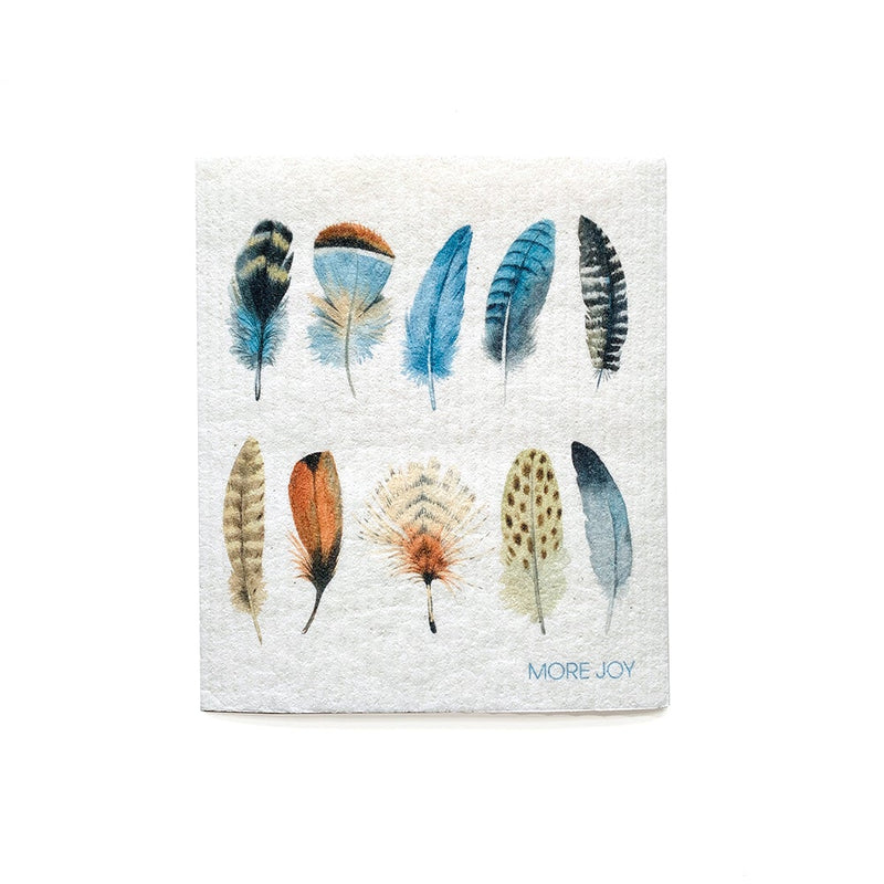 Bundle of 3 Swedish Dishcloths | Nest, Feathers, Jay Birds-zoom-