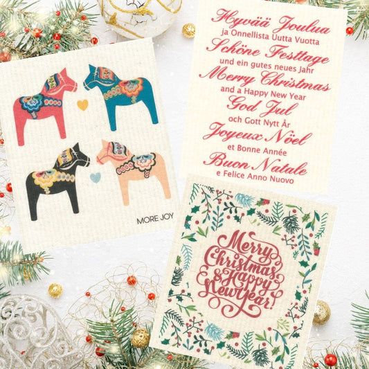 Glad Tidings | Bundle of 3 Swedish Dishcloths