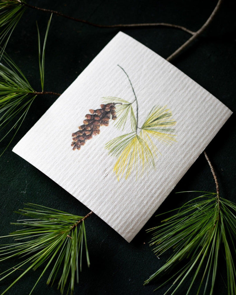 Pears, Tangerine, and Pinecone | Bundle of 3 Swedish Dishcloths-zoom-