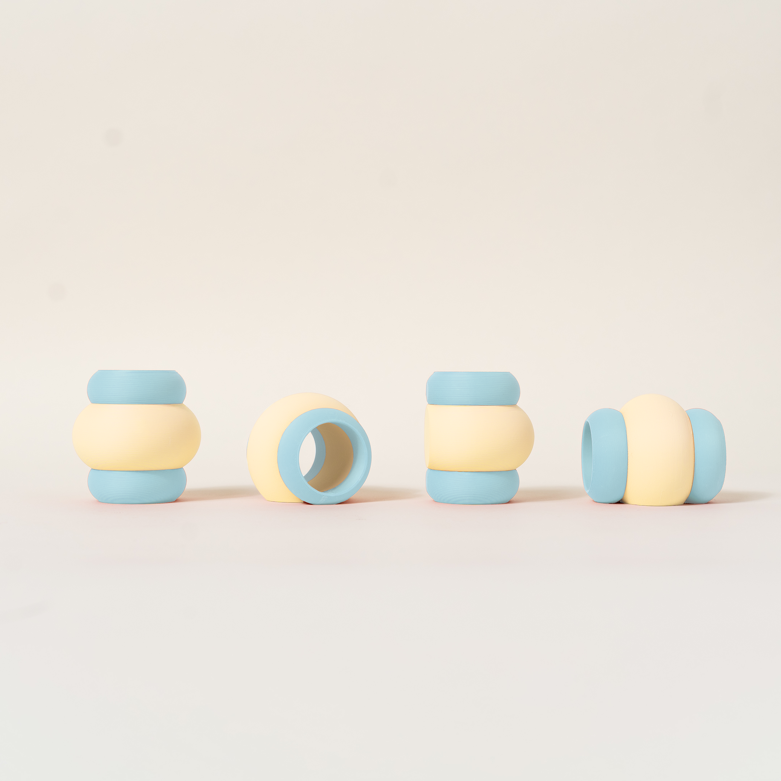Color-Block Napkin Rings | Pomegranate-zoom-2
