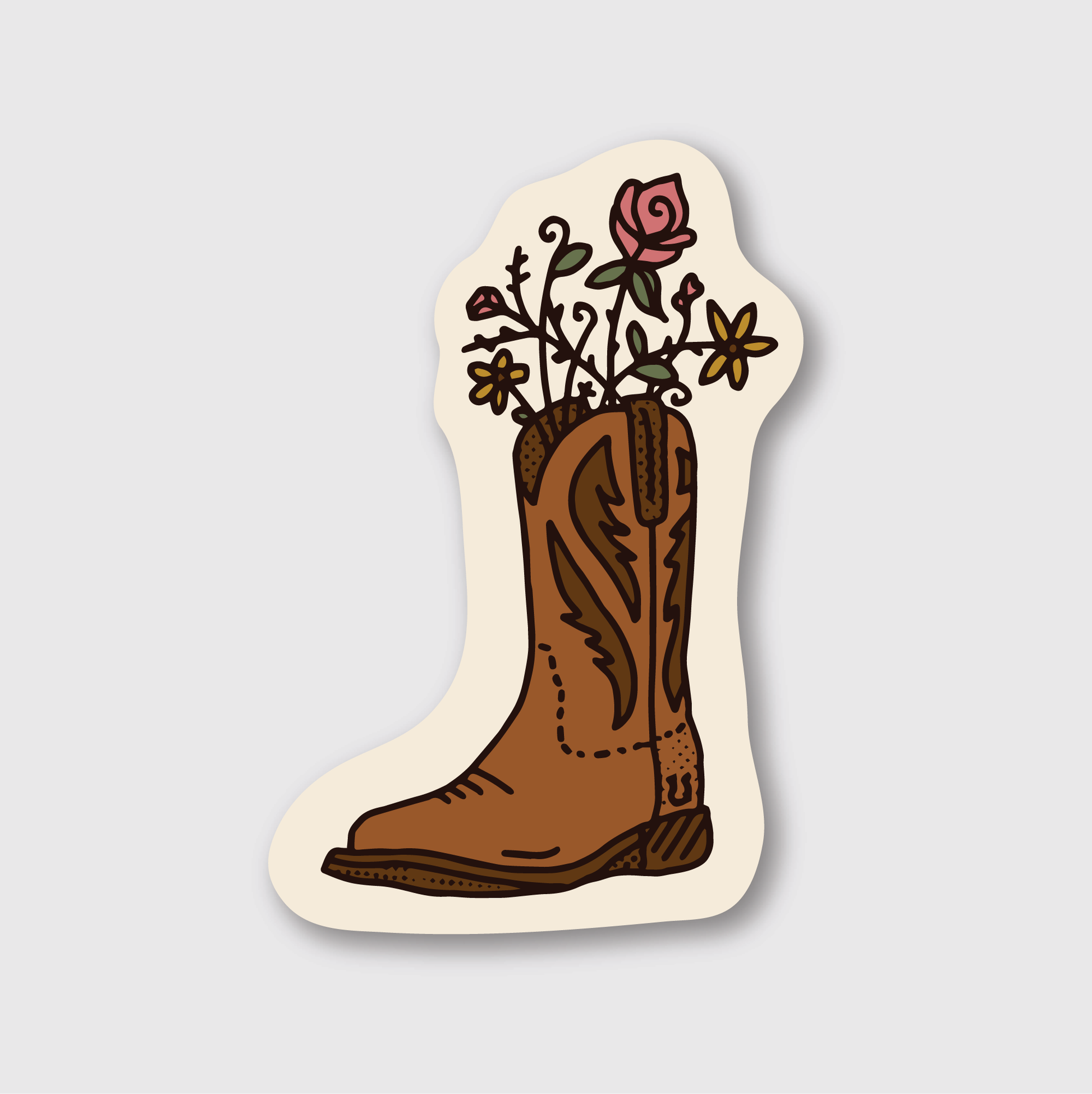 Floral Boot Sticker-1