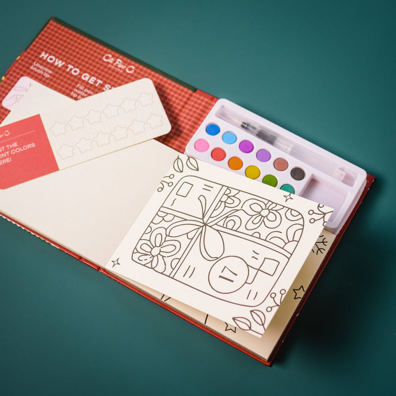 Advent Calendar Watercolor Book and Paint Set-zoom-