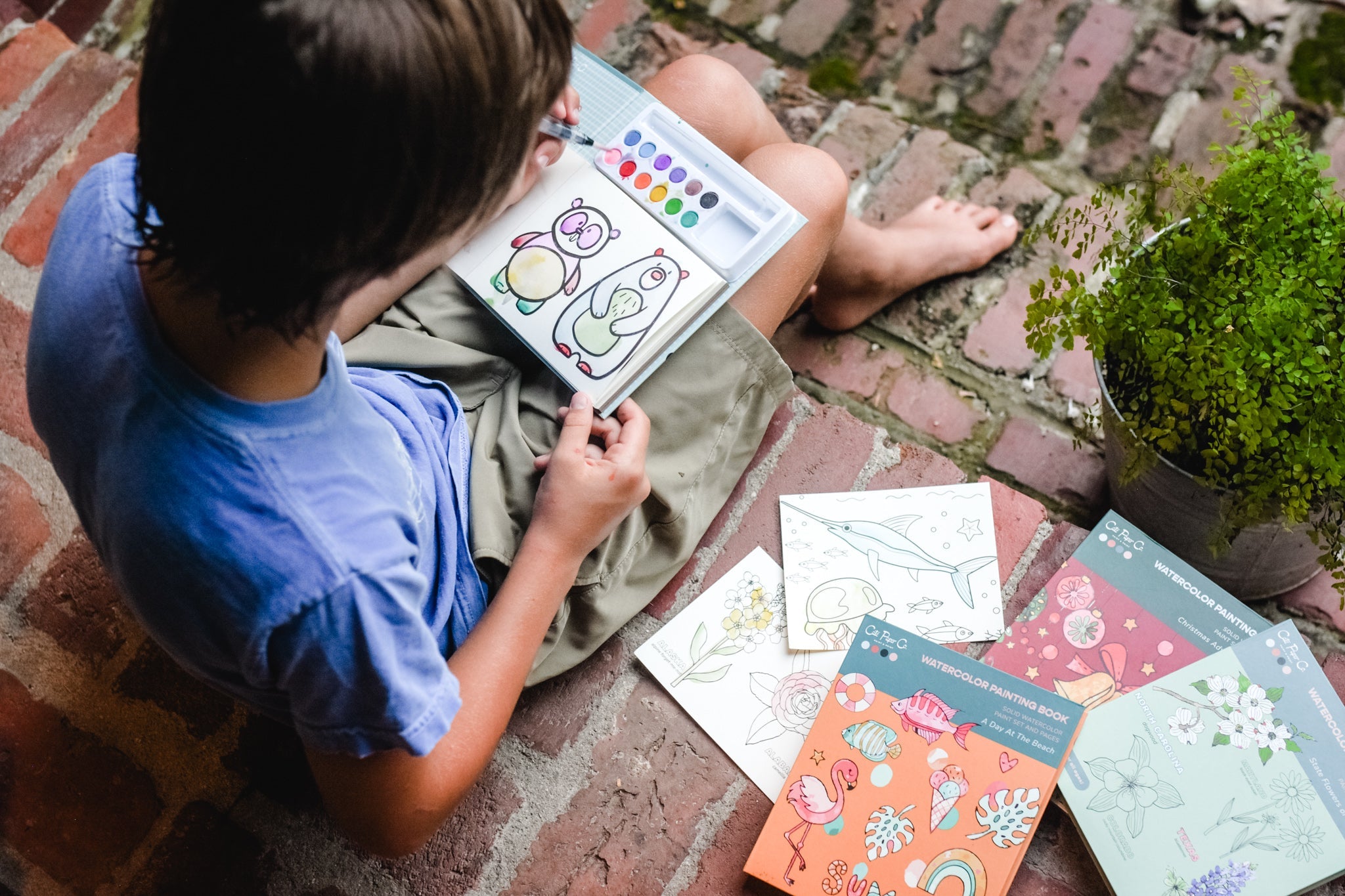 Advent Calendar Watercolor Book and Paint Set-zoom-7