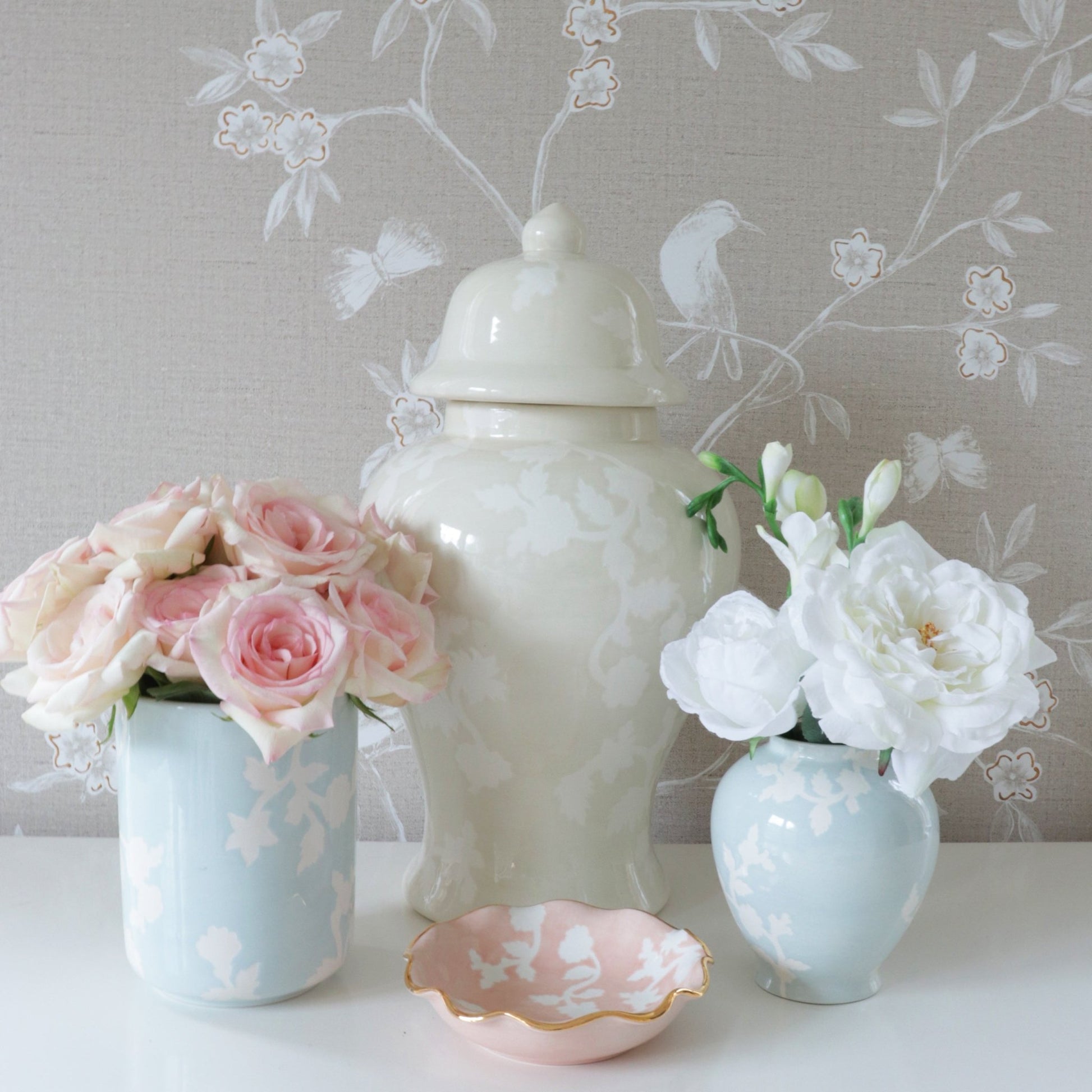 Chinoiserie Dreams Large Vase/ Utensil Holder - Aware House