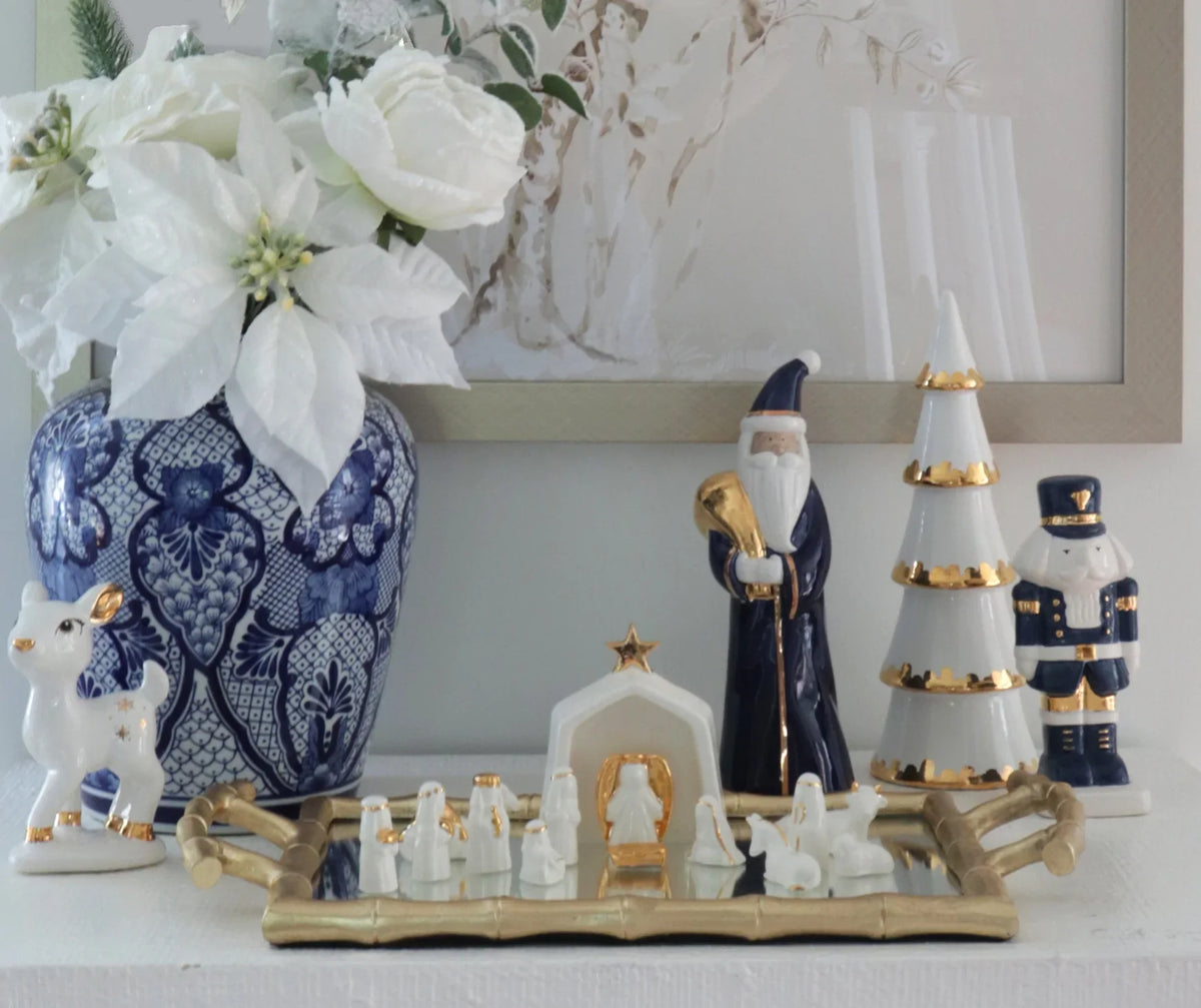 Navy Blue Santa with 22K Gold Accents-zoom-3