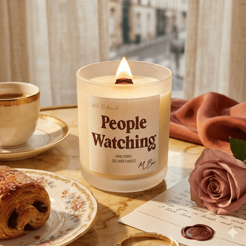 People Watching Beeswax Candle-zoom-