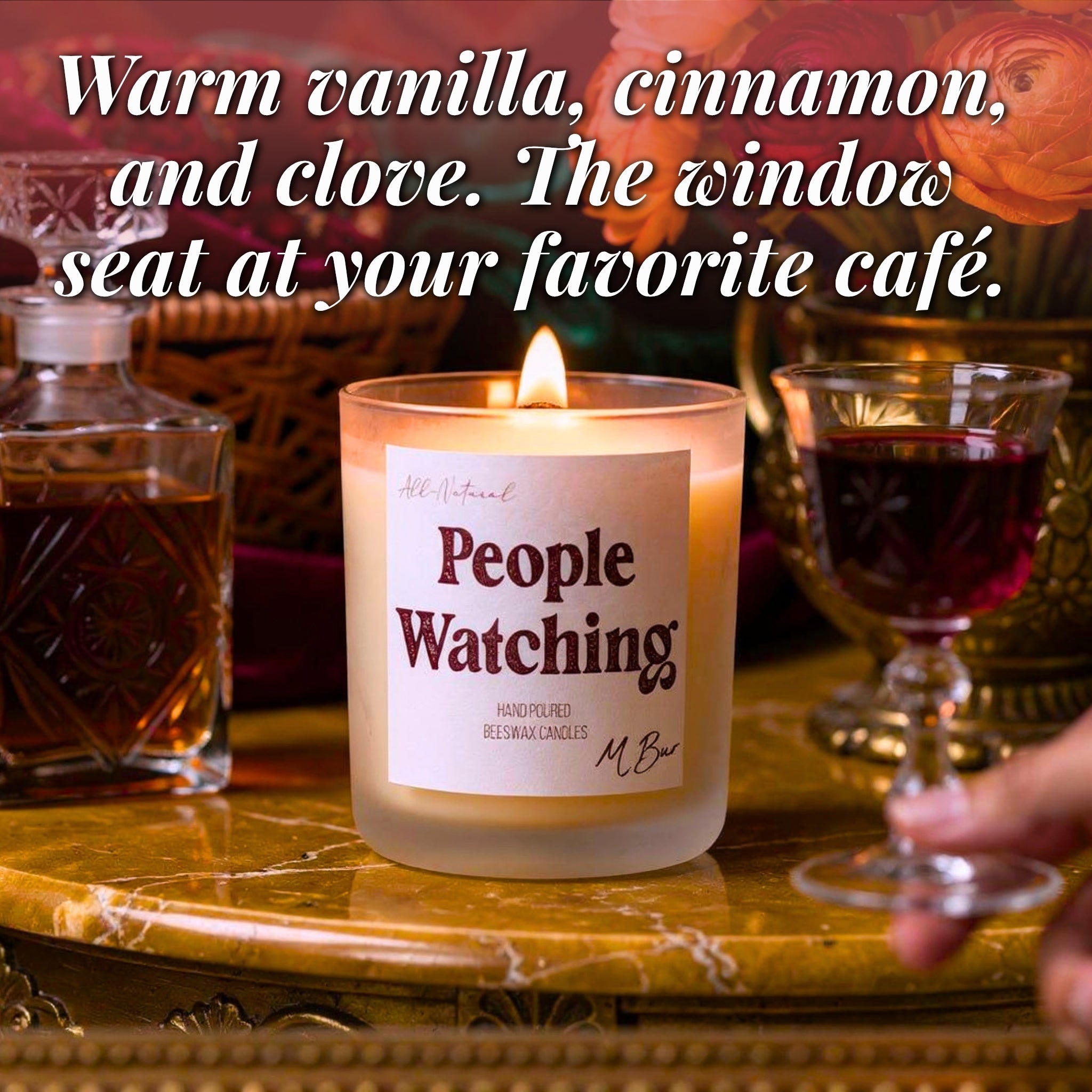 People Watching Beeswax Candle-zoom-7