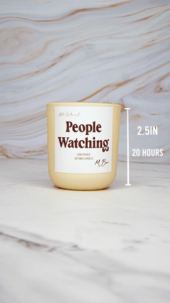 People Watching Beeswax Candle - Aware House - MBur Candle Co. -