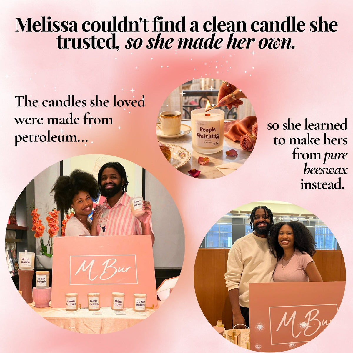 People Watching Beeswax Candle - Aware House - MBur Candle Co. -