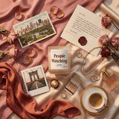 People Watching Beeswax Candle - Aware House - MBur Candle Co. -