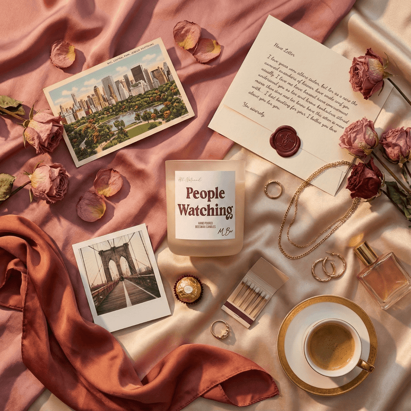 People Watching Beeswax Candle-zoom-