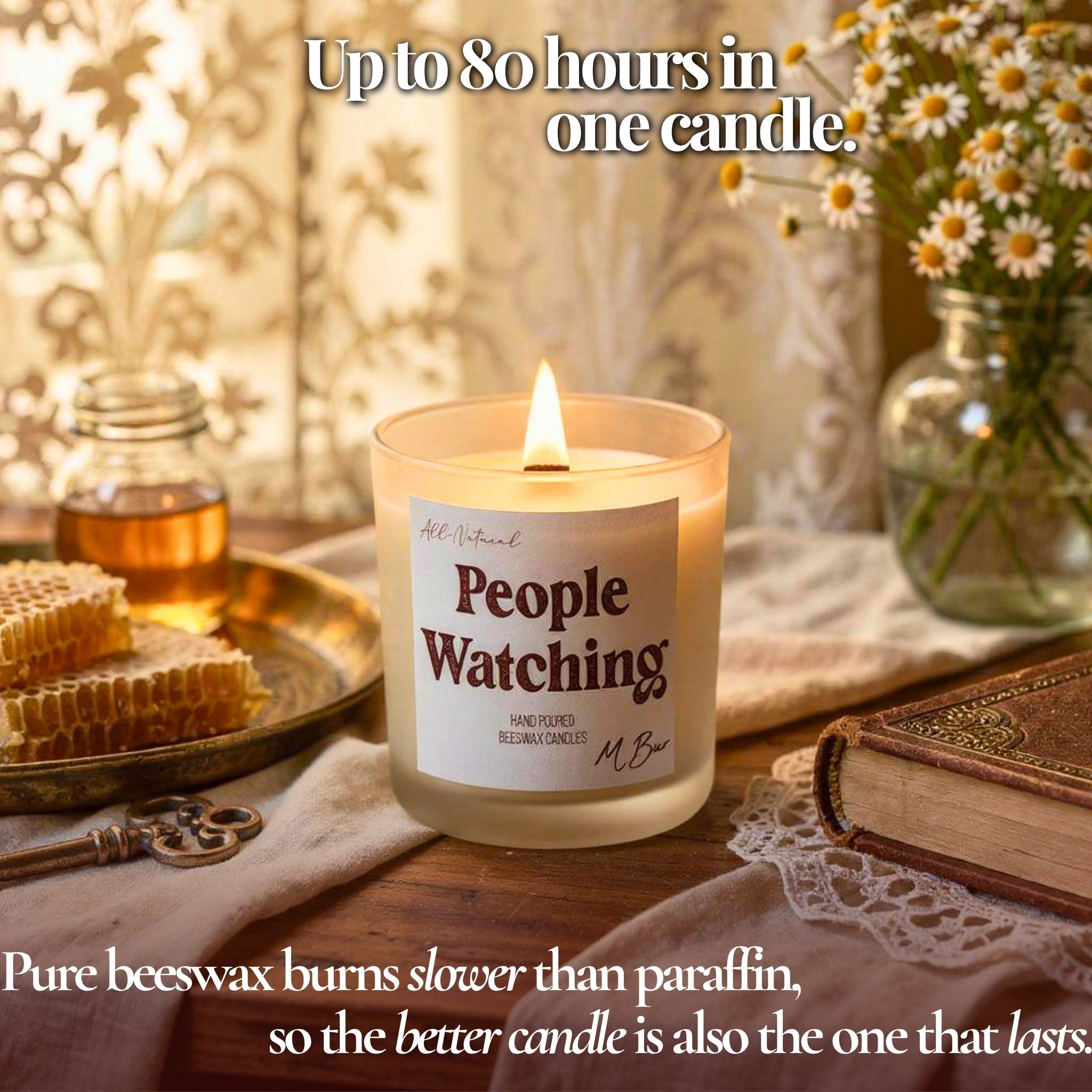 People Watching Beeswax Candle-zoom-11