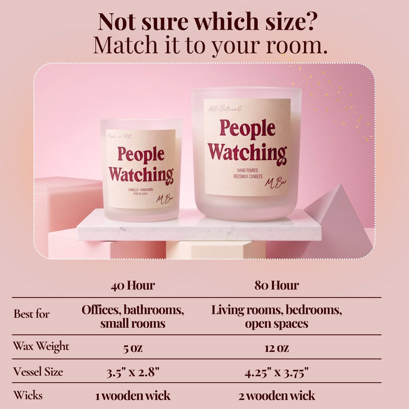 People Watching Beeswax Candle-zoom-