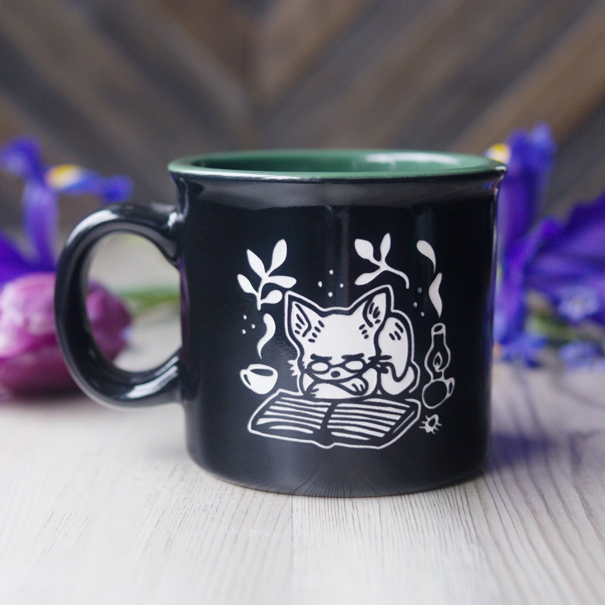 Book Cat Camp Mug - Aware House - Bread and Badger -