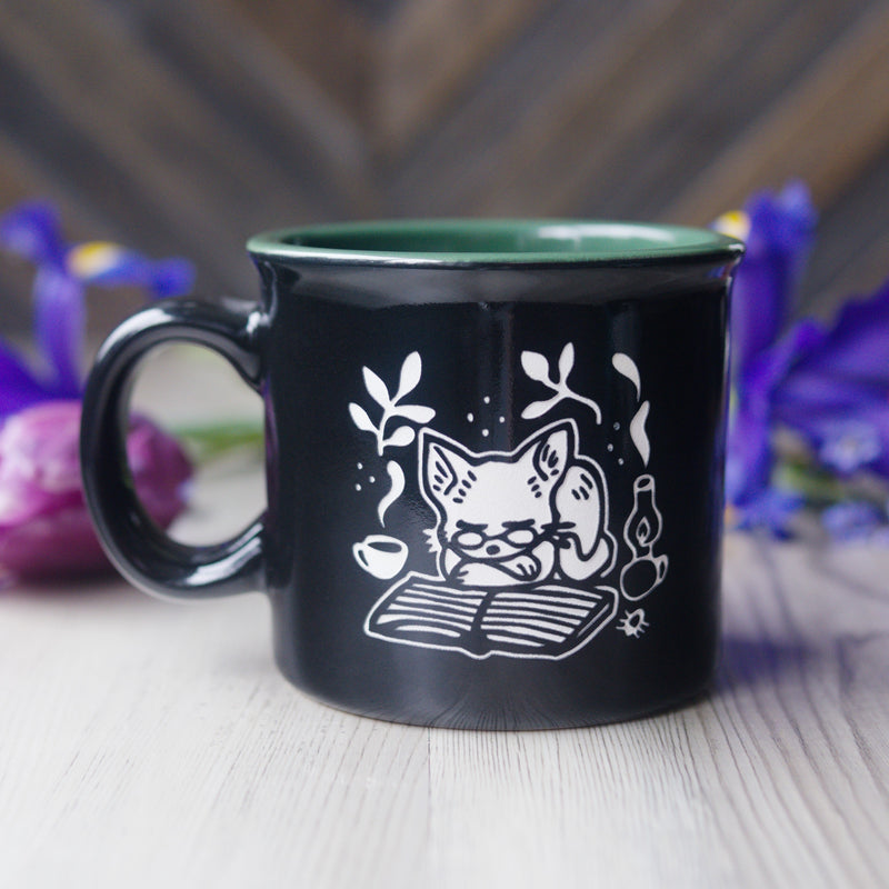 Book Cat Camp Mug-zoom-