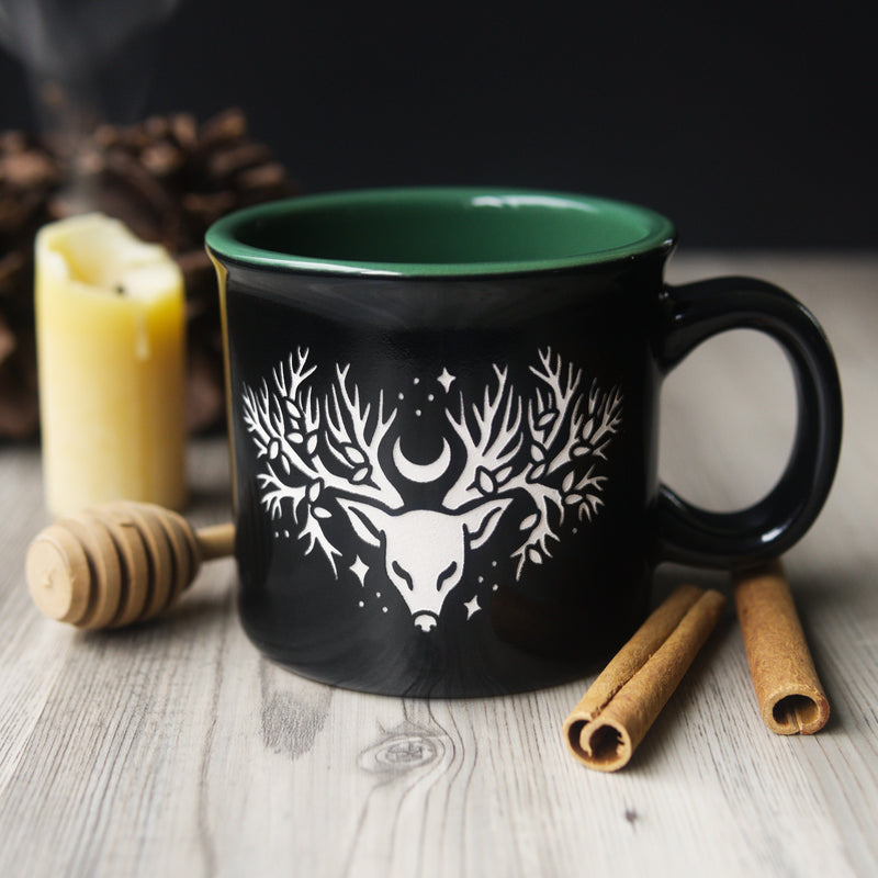 Deer Tree Camp Mug | Forest Goddess-zoom-