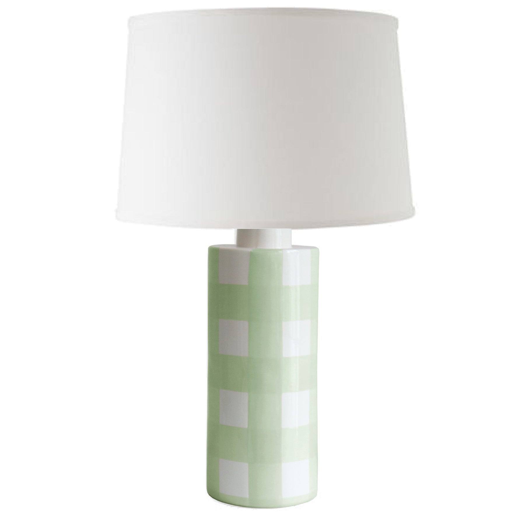 Sea Glass Gingham Column Lamp - Aware House