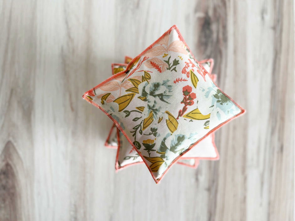 Coral and Blue Lavender Sachets | Set of Two