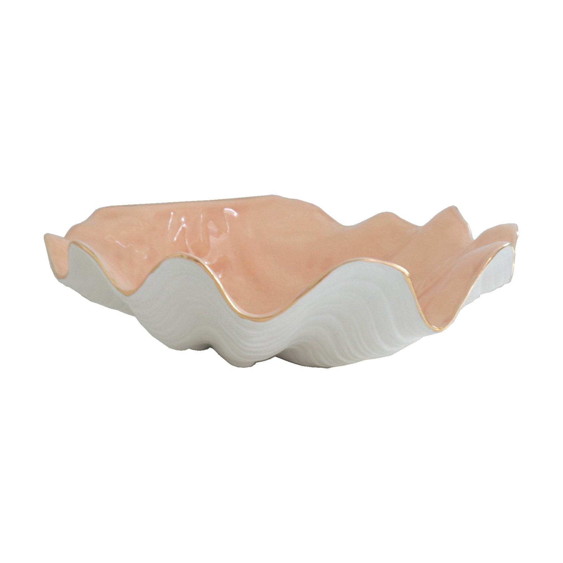 Clam Shell Bowl with 22K Gold Accent - Aware House - Ruby Clay Company - 