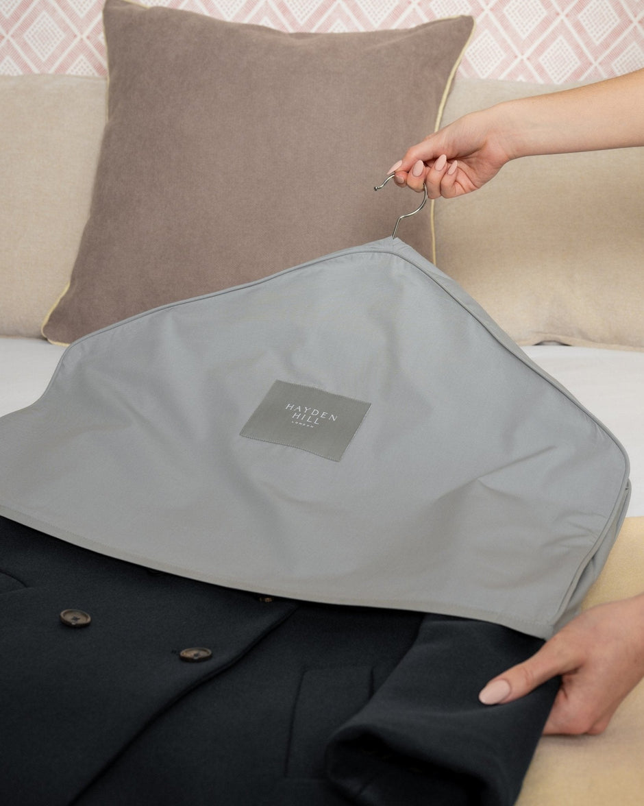 Organic Cotton Shoulder Dust Covers | Set of 3 in Gray