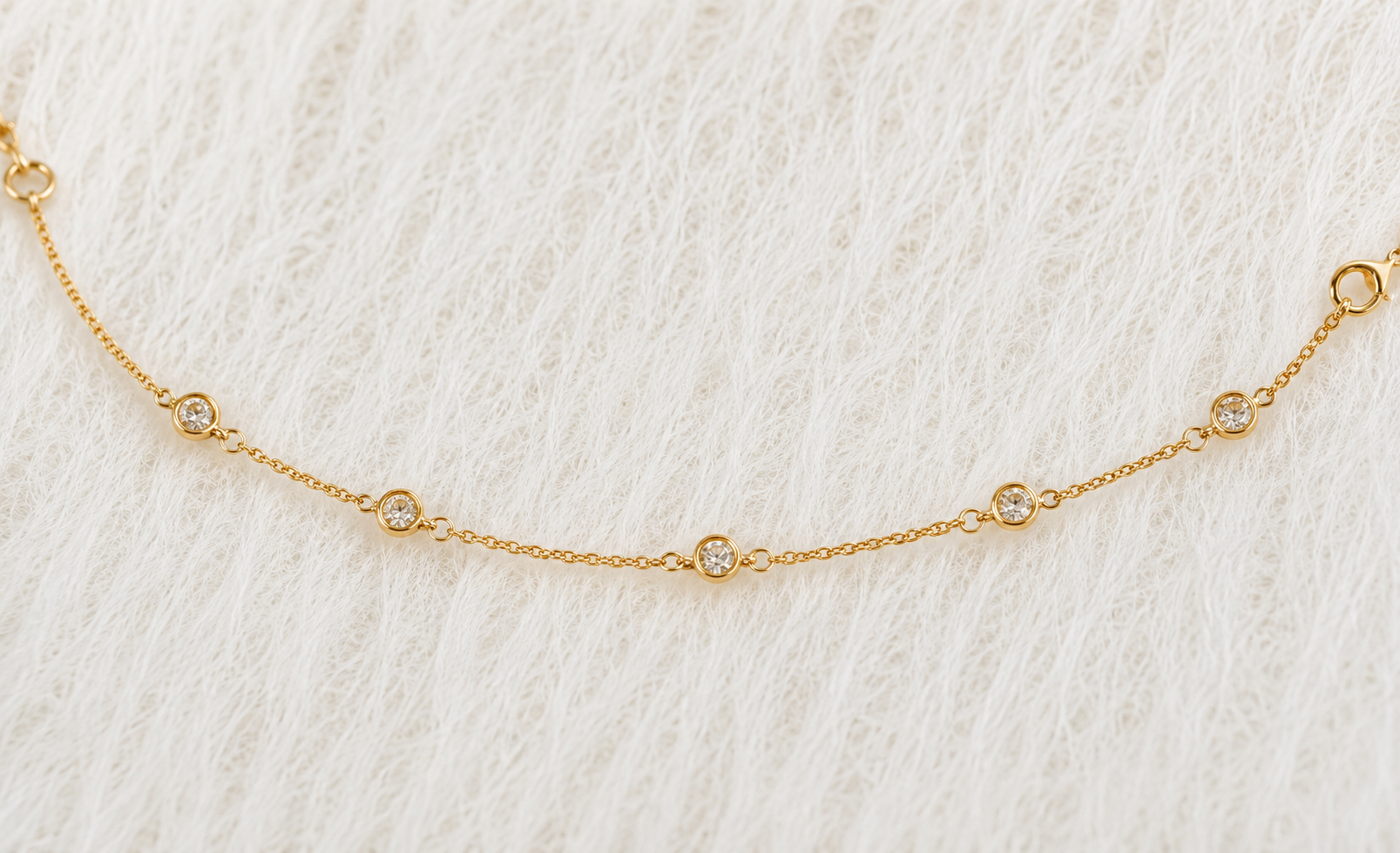 April Birthstone Crystal Bracelet | Sterling Silver & Gold Gemstone Jewelry