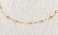 April Birthstone Crystal Bracelet | Sterling Silver & Gold Gemstone Jewelry - Aware House