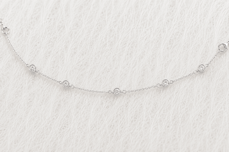 April Birthstone Crystal Bracelet | Sterling Silver & Gold Gemstone Jewelry-zoom-