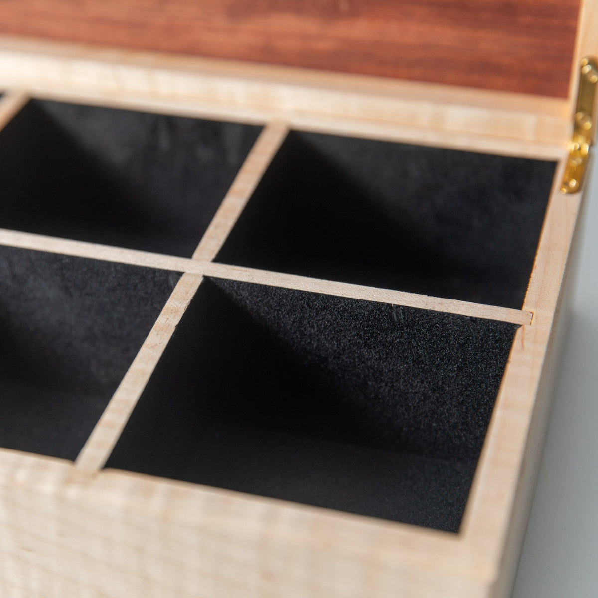 Watch Box |  Curly Maple and Sapele Mahogany | 8 Watch Compartments-16