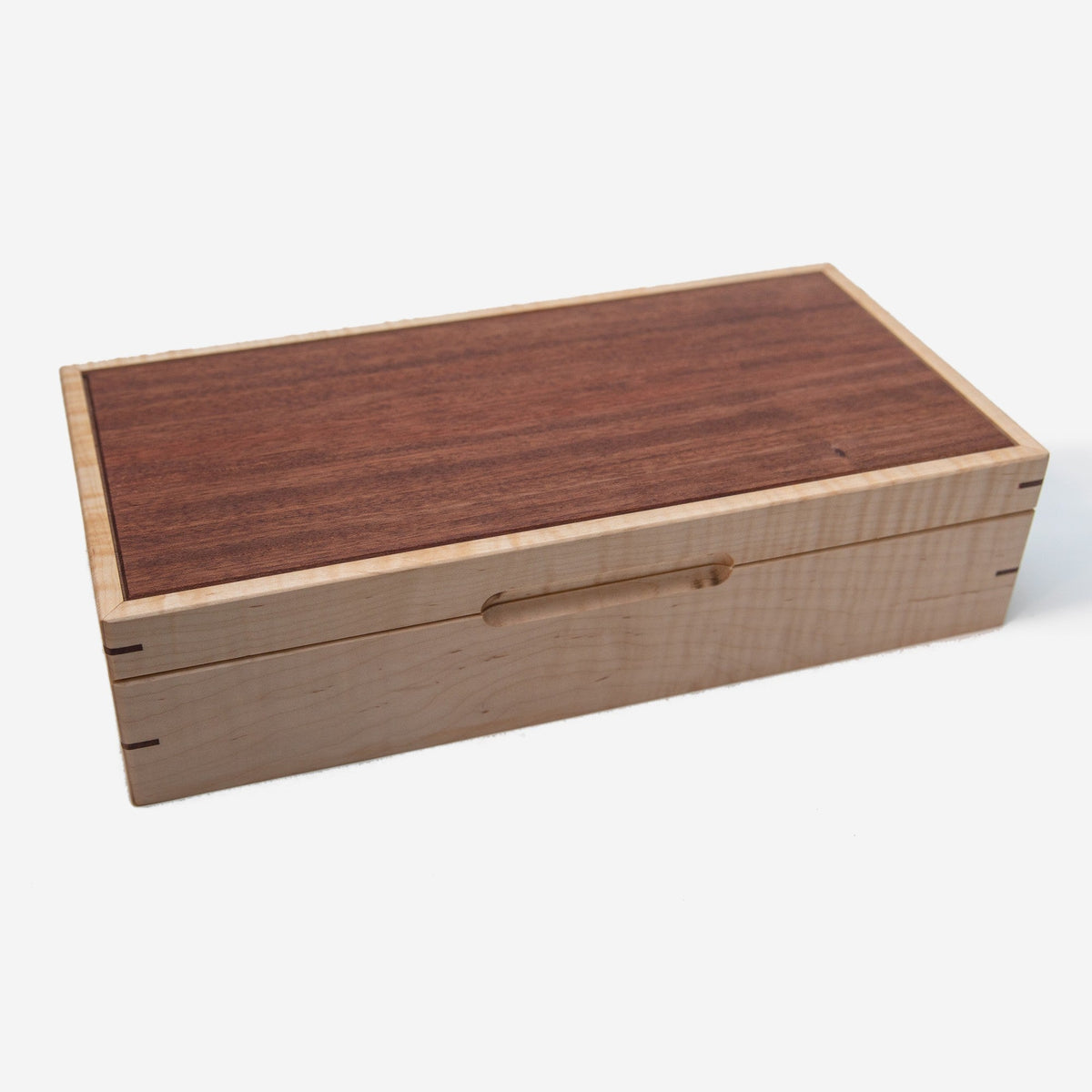 Watch Box |  Curly Maple and Sapele Mahogany | 8 Watch Compartments-17