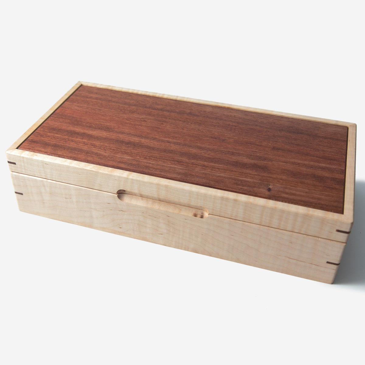 Watch Box |  Curly Maple and Sapele Mahogany | 8 Watch Compartments-zoom-18