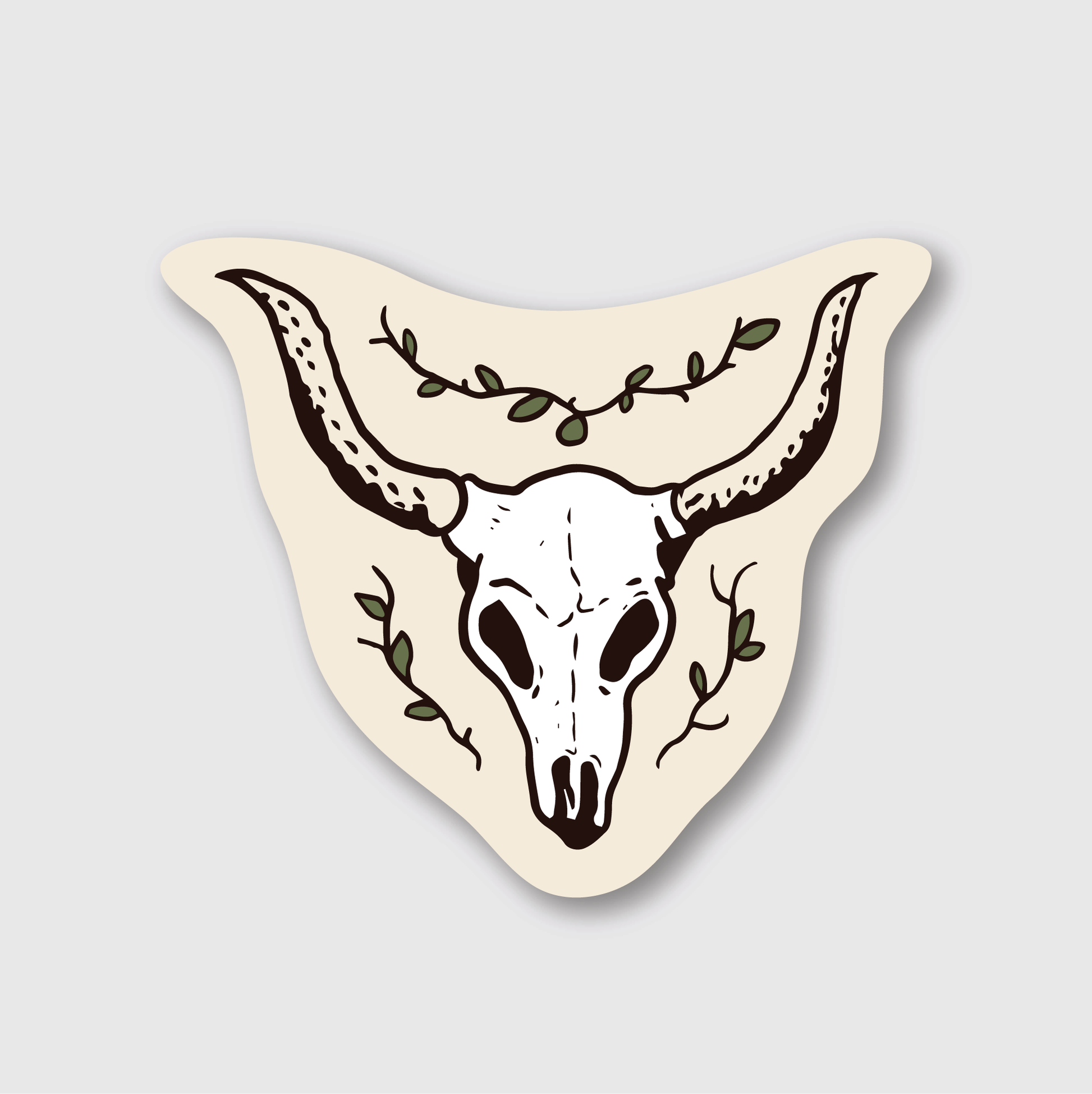 Longhorn Skull Sticker-1