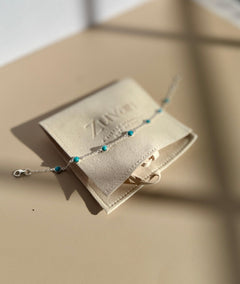 December Birthstone Turquoise Bracelet | Sterling Silver Gemstone Jewelry - Aware House