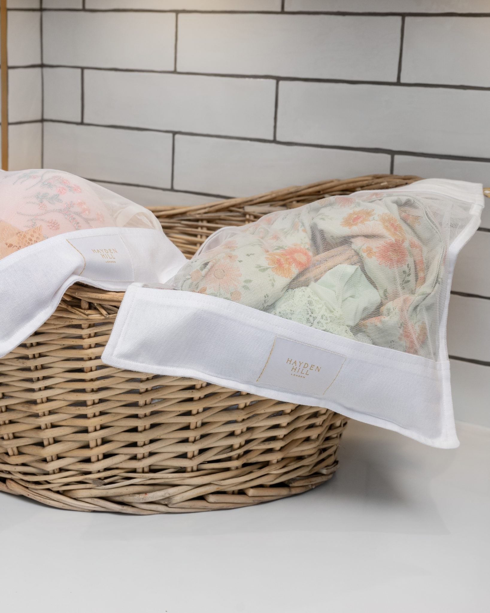 Organic Cotton Wash Bags for Delicates | Set of 2 | White-zoom-6