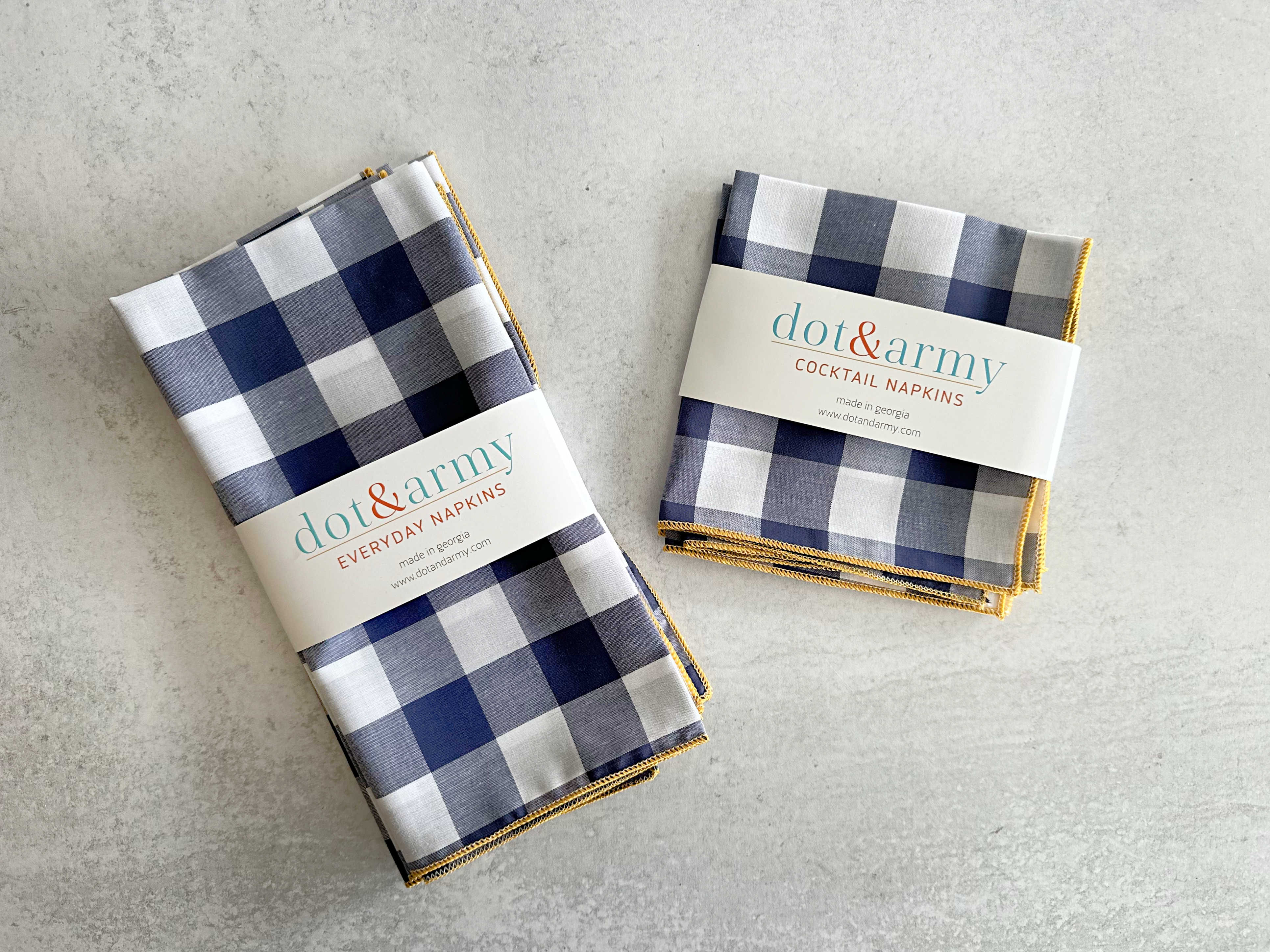 Gingham Check Cloth Napkins | Set of Four-zoom-5