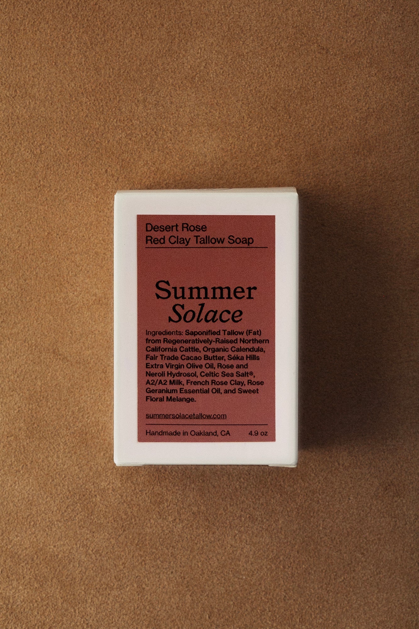 Desert Rose Red Clay Bar Soap | Floral & Cacao Butter Infused-zoom-1