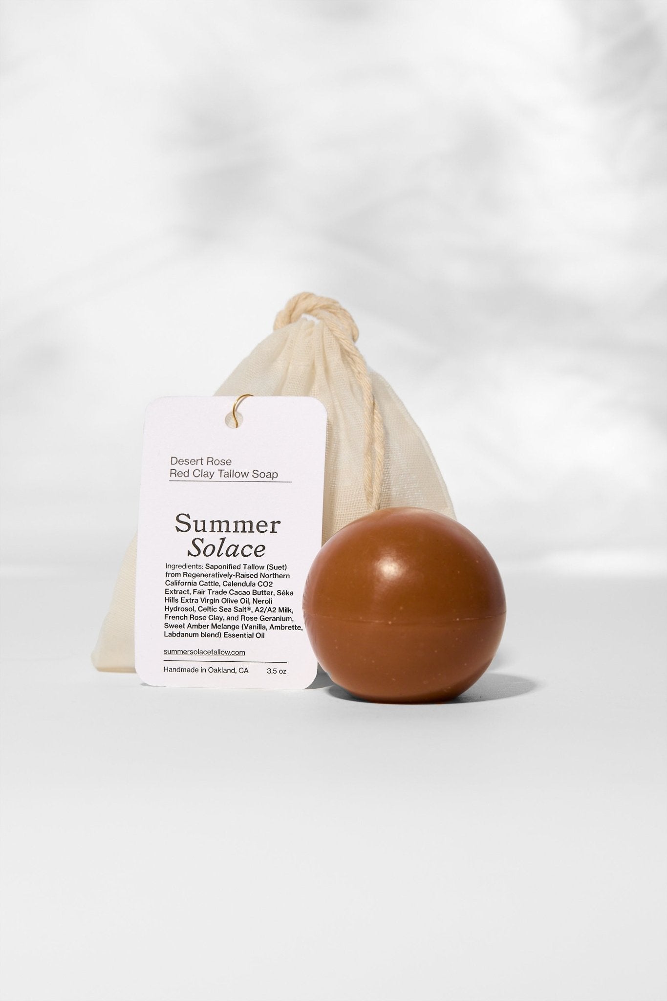 Desert Rose Red Clay Sphere Tallow Soap