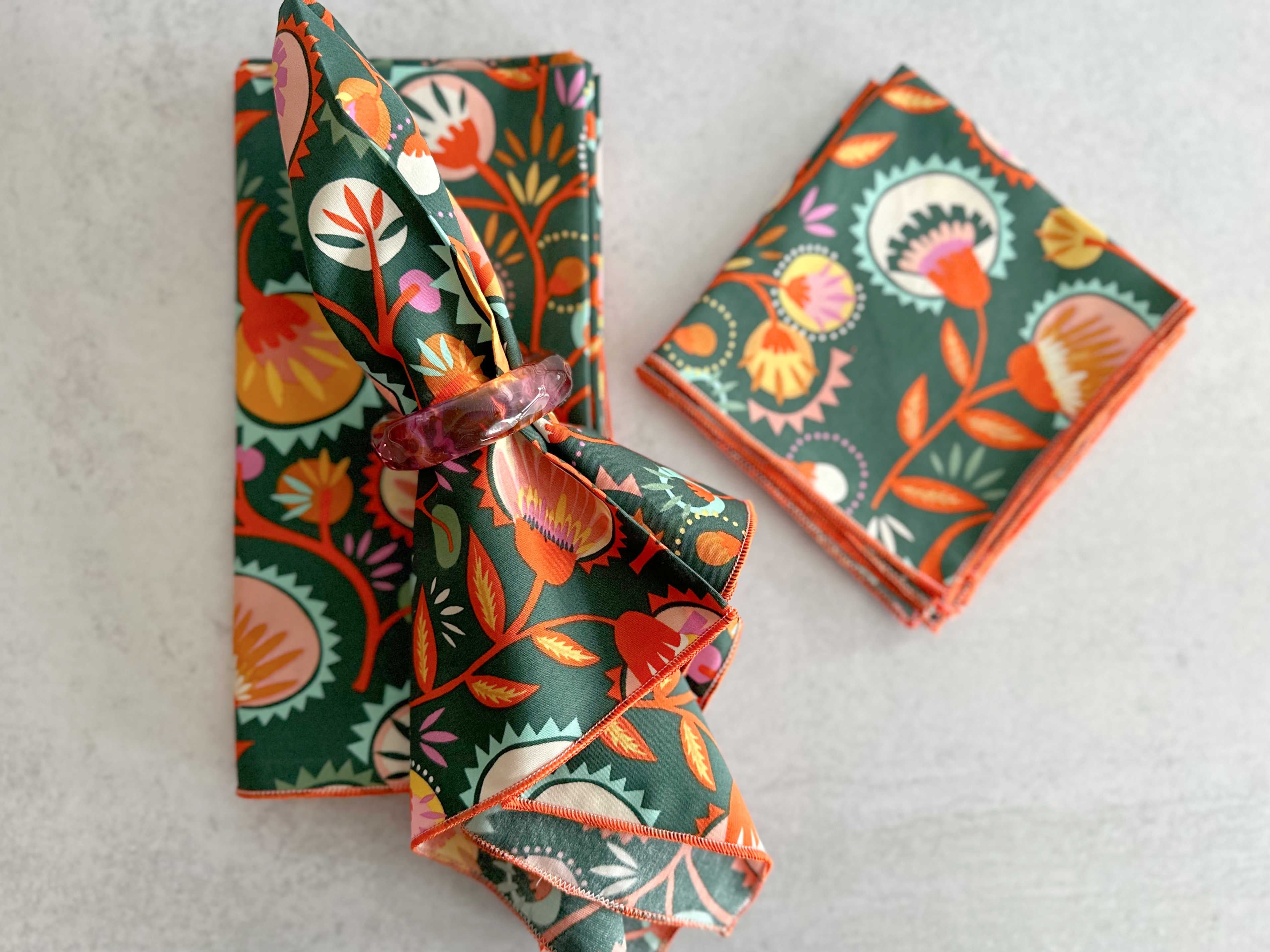 Desert Bloom Cloth Napkins | Set of Four-zoom-1