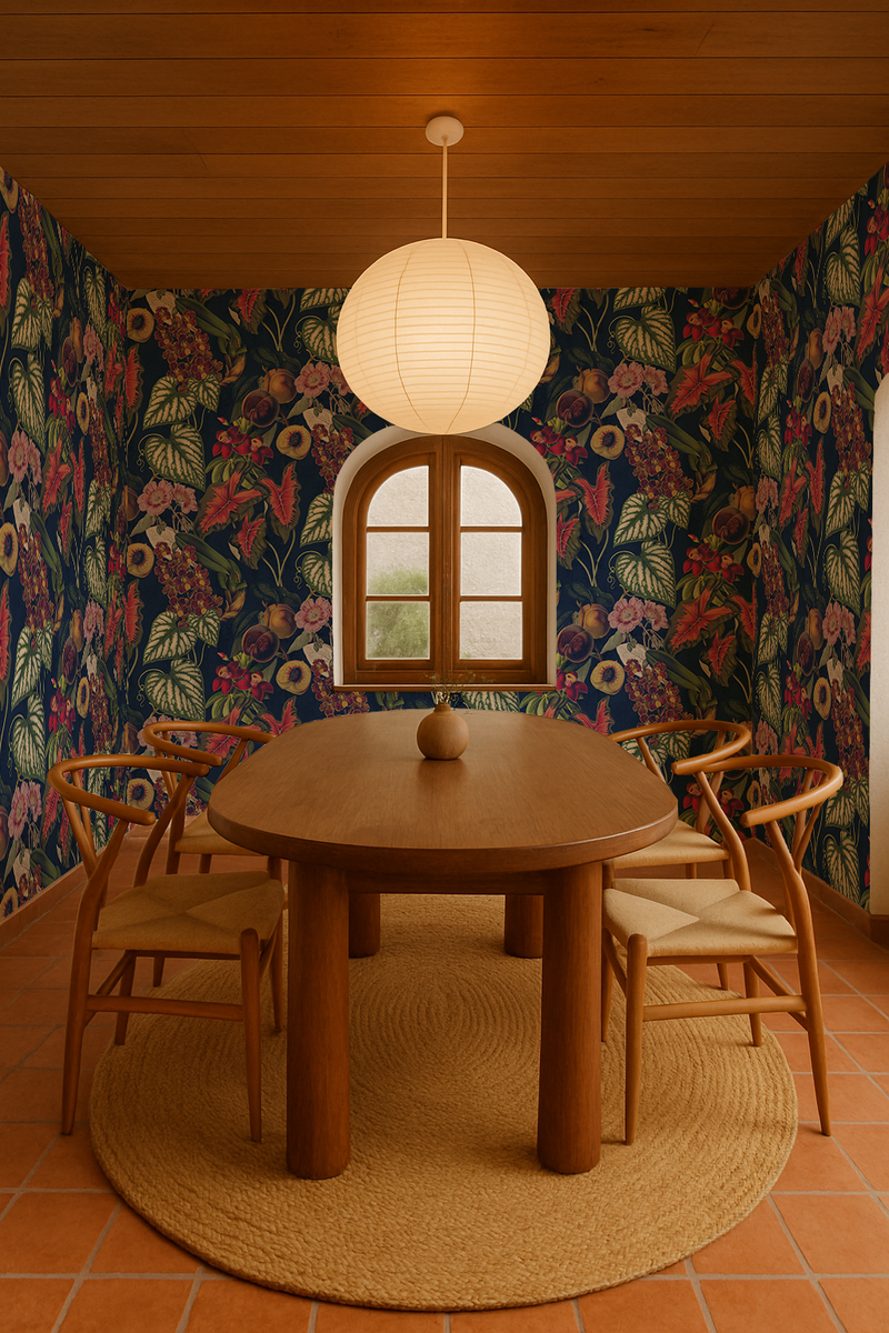 Cali Tropicale Wallpaper, navy-zoom-