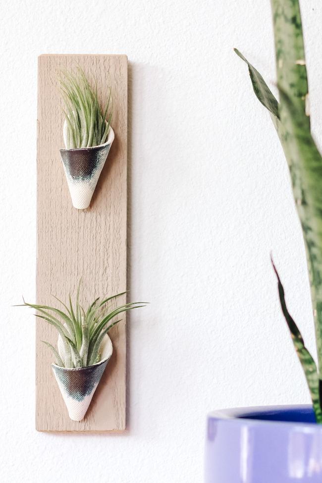 Double Ceramic Wall Planter-zoom-