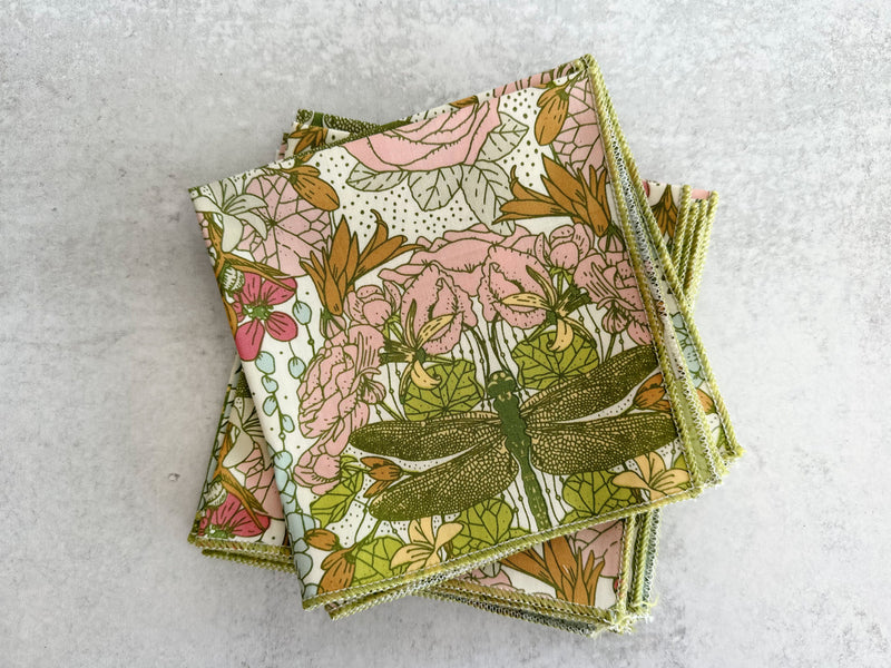 Dragonfly Cloth Napkins | Set of Four-zoom-